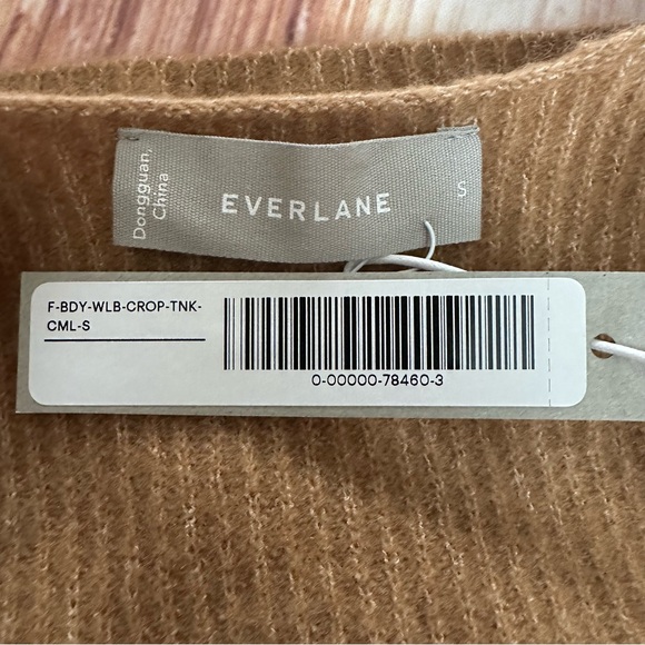 Everlane Camel Tan The Cozy Stretch Cropped Wool Blend Tank Top - Picture 8 of 9
